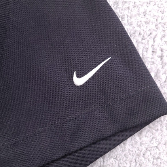 Nike Polo Shirt‎ Men's Medium Black Golf Dri-Fit Team Blue Embroidery - Picture 7 of 14